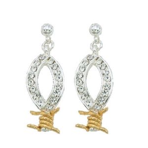 Barbwire Barbed Wire Dangle Earrings